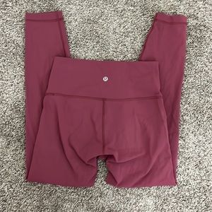 Full length blush wunder unders. Lululemon size 6, Great condition!
